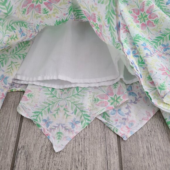 Artisan NY Handkerchief Hem Dress Multicolor Pastel Floral print Size girls 3T - Picture 7 of 13